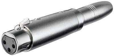 Перехідник аудіо XLR 3p-Jack 6.3mm F/F Goobay (75.02.7453) адаптер Mono Metal корпус 75.02.7453 фото