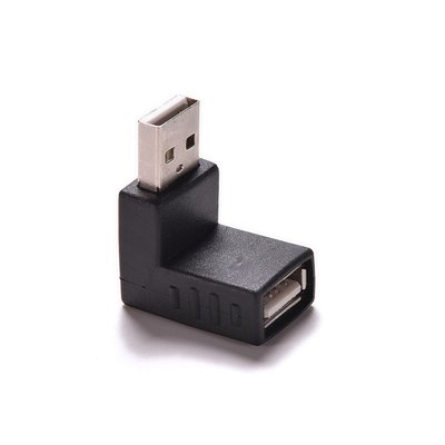 Перехідник обладнання USB2.0 A M/F Lucom (62.09.8107) адаптер 90°вниз 62.09.8107 фото
