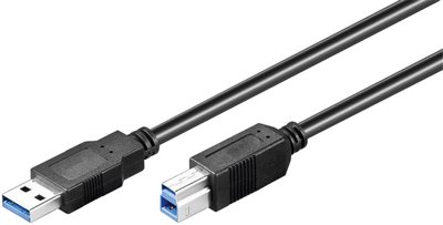 Кабель принтера USB3.0 A-B M/M 1.0m Goobay (75.09.5719) 2xShielded AWG28 D=5.0mm Cu 75.09.5719 фото
