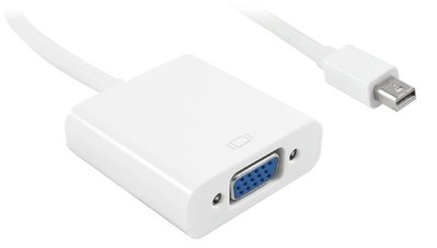 Перехідник відео DisplayPort mini-VGA HD15 M/F (VGA-екран) Lucom (78.01.9007) v1.1 1080p D=5.5mm L=0.2m 78.01.9007 фото