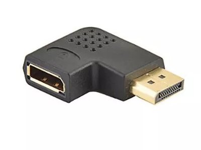 Перехідник відео DisplayPort M/F (адаптер) Lucom (62.09.8325) v1.2 4K@60Hz 90р вліво 62.09.8325 фото