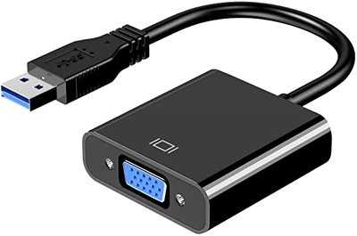 Перехідник відео USB3.0 A-VGA HD15 M/F Lucom (62.09.8166) 1080p Mirror/Extend 0.15m 62.09.8166 фото