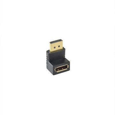 Перехідник відео DisplayPort M/F (адаптер) Lucom (62.09.8328) v1.2 4K@60Hz 90° вверх 62.09.8328 фото