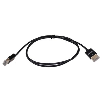 Кабель монітора-сигнальний HDMI M/M 1.0m Lucom (25.02.5097) HS+HEC+ARC 4K@30Hz D=4.0mm Slim 25.02.5097 фото