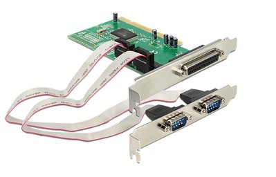 Перехідник обладнання PCI-COM(DB9)x2 Delock(70.08.9004) +LPTx1DB25 ASIX 70.08.9004 фото