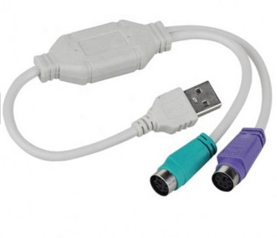 Перехідник клавіатури-мишки USB2.0 A-PS2 M/F Lucom (62.09.8000) x2 0.15m 62.09.8000 фото