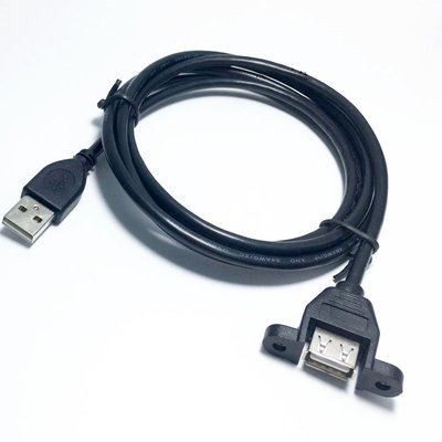 Кабель пристроїв-подовжувач USB2.0 A M/F 1.0m Lucom (62.09.8333) AWG24+28 PanelMount D=4.5mm Gold 62.09.8333 фото