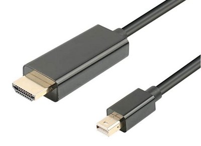 Кабель монітора-адаптер DisplayPort mini-HDMI M/M (HDMIекран) 2.0m Lucom (25.02.5009) v1.1 1080p D=5.0mm Gold 25.02.5009 фото