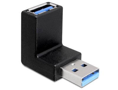 Перехідник обладнання USB3.0 A M/F Lucom (62.09.8027) адаптер кутовий 90°вниз Down 62.09.8027 фото