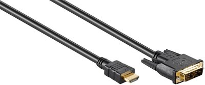 Кабель монітора-адаптер HDMI-DVI M/M 2.0m Lucom (84.00.7045) 18+1 D=6.0mm 84.00.7045 фото