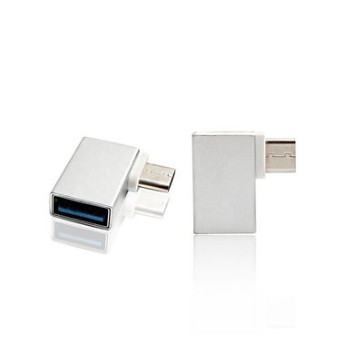 Перехідник обладнання USB Type-C-3.0A M/F Lucom (62.09.8137) (USB3.0) адаптер OTG 90° вліво 62.09.8137 фото