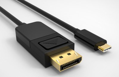 Кабель монітора-сигнальний USB Type-C-DisplayPort M/M (DP-екран) 1.0m Lucom (25.02.5063) (USB3.1) v1.2 4K@60Hz Cu 25.02.5063 фото