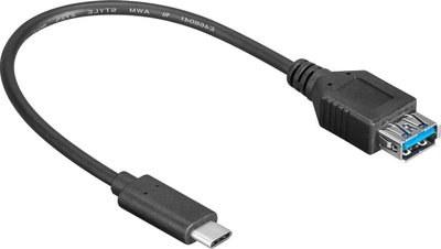 Перехідник обладнання USB Type-C-3.0A M/F Lucom (25.02.5161) (USB3.0) 0.20m OTG Cu 25.02.5161 фото