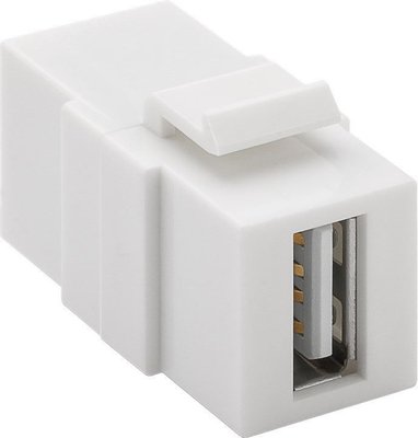 Перехідник обладнання USB2.0 A F/F (Keystone) Lucom (25.02.5140) Modul 25.02.5140 фото