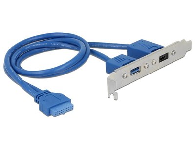 Планка корпусна USB Type-Cx2-PinHeader Delock(70.08.4930) 0.30m(USB3.1Gen2)LowProf 1x19pin 70.08.4930 фото