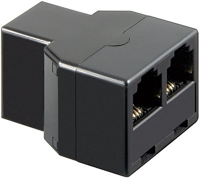 Перехідник телефонний RJ12 1x2 F/F (Splitter) Goobay (75.05.0597) адаптер ISDN 1:1 6P4C 75.05.0597 фото