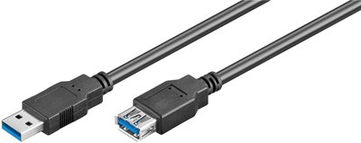 Кабель пристроїв-подовжувач USB3.0 A M/F 3.0m Goobay (75.09.3999) AWG28 3xShielding Cu 75.09.3999 фото