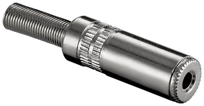 Роз'єм Jack 3.5mm 3pin-конектор Lucom (25.02.5093) /F Stereo Metal Cable Protect 25.02.5093 фото