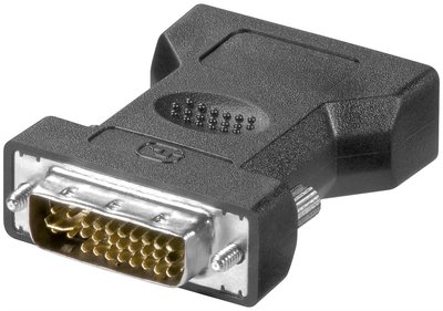 Перехідник відео DVI-VGA HD15 M/F Goobay (75.03.3900) адаптер прямий 24+5 Nickel 75.03.3900 фото