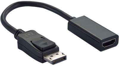 Перехідник відео DisplayPort-HDMI M/F (HDMIекран) Lucom (25.02.5115) v1.1 1080p 0.25m 25.02.5115 фото