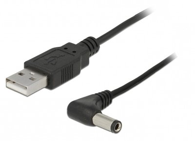 Кабель живлення пристроїв USB2.0 A-Jack DC M/M 1.5m Lucom (25.02.5117) 5.5x2.5mm Power 90ш Cu 25.02.5117 фото