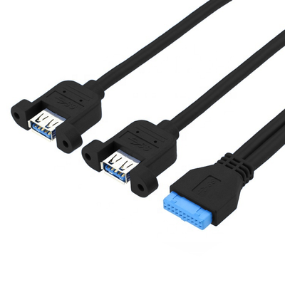 Планка корпусна USB3.0 A-Pinheader Lucom (62.09.8239) x2 0.50m 19pin 62.09.8239 фото