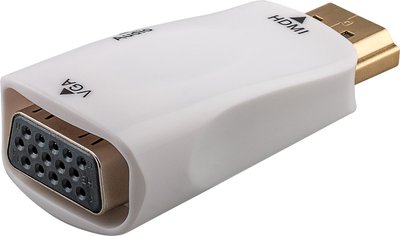 Перехідник відео HDMI->VGA HD15 (VGA-екран) Lucom (62.09.8368) Pas 1080p адаптер +3.5mm M/F 62.09.8368 фото