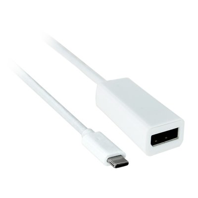 Перехідник відео USB Type-C-DisplayPort M/F Lucom (78.01.9002) (DP-alt-Mode) 0.1m v1.2 4K@60Hz 78.01.9002 фото